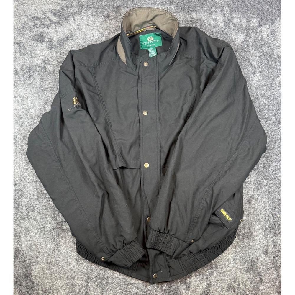Tourney Mens Gore-Tex Golf Jacket Black Waterproof Breathable Size XL